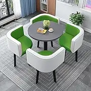 Negotiation Table and Chair Set,Office Reception Room Club Table,Simple Round Dining Table Set, Conference Tables,Coffee Table and Chair Set (Color : 15, Size : 23.6in/60cm)
