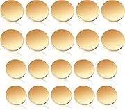 20PCS Gold Buttons Flat Metal Button Pin, Golden Alloy Coat Buttons, Round Shaped Vintage Sewing Brass Buttons Replacement for Blazers Suit Coat Shirt Jackets Craft(18mm, 23 mm)