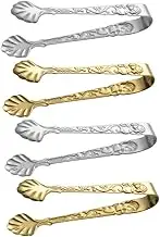 4pcs Stainless Steel Tiny Tongs Decorative Sugar Tongs for Ice Cubes Appetizers Stainless Steel for Tea Parties Coffee Bars Elegant Kitchen Accessories
