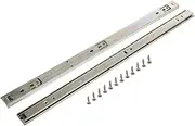 QUMIIRITY 2pcs Heavy Duty Keyboard Drawer Slide Ball Bearing Full Extension for Cabinets Galvanized Steel Black