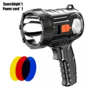 Led Handheld Spotlight Rechargeable Camping Hunting Flashlight Torch Spot Light