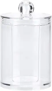Cotton Round Dispenser, Round Clear Acrylic Makeup Cotton Pad Swab Holder Makeup Cosmetic Storage Organizer Box Cotton Pad Holder Cotton Pad Dispenser