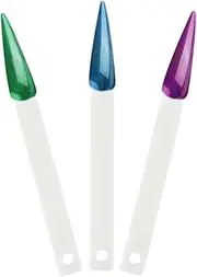 FRCOLOR 2 Sets Fan Shaped Nail Display Sticks with Color Plates for Nail Art Practice Natural Color Template for Beginners Smooth Surface for Easy Use and Carry