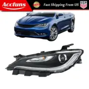 For 2015-2017 Chrysler 200 Halogen LH Headlight Chrome Trim W/LED DRL Driver (for: Chrysler)