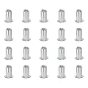 20 Pcs M4 Rivet Nuts 304 Stainless Steel Knurled Flat Head Insert Nuts