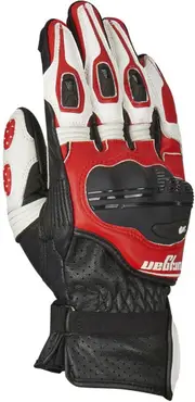Furygan RG-21 Motorcycle Gloves, black-white-red, Size XL for Men Black White Red