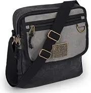 [SCRUFFY DOG] Small Messenger Bag for Men and Women with Adjustable Strap - 11 inch