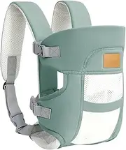 Iouyjiu Baby Chest Carrier | Breathable Baby Carrier | All-Position Lightweight Cozy Wrap Sling Hip Support for Travel Hiking Shopping Car Rides Indoor
