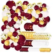 Graduation Party Decorations Maroon Gold 2024/Burgundy Gold Burgundy White Gold