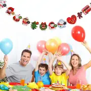 Paper Bunting Banners Xmas Colorful Flags Hanging Birthday Pennant