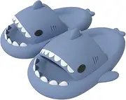 [ChayChax] Boys Girl Cloud Shark Slides Non-Slip Novelty Open Toe Sandals Extremely Comfy Cushioned Thick Sole Cute Cartoon Shower Slippers Indoor & Outdoor
