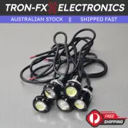 1/2/5Pcs 18mm Ice Blue Round Eagle Eye Water Clear LED 35CM Pre Wired DC12V 12V