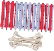 12pcs Hair Perm Rods Pp Hair Cold Wave Rods Heatless Perming Rods Hair Curlers Rollers for Long Short Straight Curly Natural Hairdressing Tools