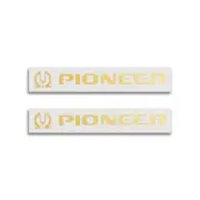 PIONEER Metal Reel Tape Deck Badge Aluminum 38.1mm(1.5")X6.35mm(0.25") GOLD