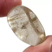 Rutilated Quartz Crystal Polished Stone 7.91 grams Brazil
