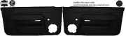 BLACK STITCH 2X FRONT DOOR CARD LEATHER COVERS FITS RENAULT 5 GT TURBO PHASE 2