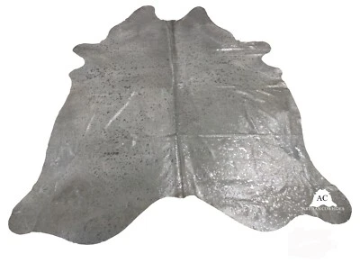 SILVER METALLIC COWHIDE - (XL7'5"x6'5" Ft) - Premium Cowhide Rug