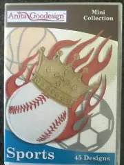 Anita Goodesign SPORTS Mini Collection Embroidery Sewing CD-ROM