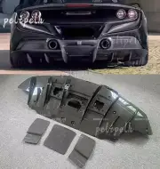 Real Carbon Fiber For Ferrari F8 Spider Tributo Rear Diffuser Bumper Lip Spoiler (for: Ferrari)
