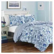 Blue Brooke Duvet Cover Set (Full/Queen) - Poppy & Fritz