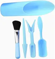 Changyeah Succulent Plants Tools,5 pcs Seedling Transplanter Set Tool,Mini Garden Hand Transplanting Succulent Tools Miniature Planting(Blue)