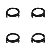 4x 8Ware 20m Cat6a UTP Snagless Ethernet Cable LAN RJ45 Network Connector Black