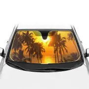 carXS Sun Shade Sunset Beach Front Window Windshield Protector for Car Truck SUV