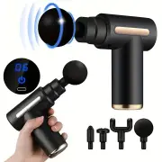 NNETM Ultra Compact Rechargeable Deep Tissue Massage Gun – Black