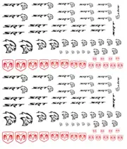 1/64 Dodge SRT HELLCAT Waterslide Decals MADE IS THE USA