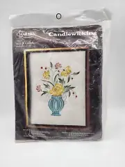 Charmin Candlewicking Vase of Flowers 08-71 Kit NIP Edith Pennington Janlynn