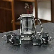 Tea Pot, Pot Teapot, Glass Teapot with Strainer, Tea Pot Glass Teapot Water Glass with Separation Infuser Teapot