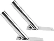 Totority 2pcs Stainless Steel Flag Pole Holder Bracket Weather Resistant Wall Mount for Outdoor Flags Inner Diameter Easy Installation for Business and Shop Exteriors
