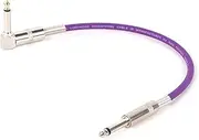 ROBAUN 6.35mm to 6.35mm Jack Audio Unbalanced Cord TS 1/4'' Straight to Right Angle Speaker Cable for Guitar Keyboard(Purple-P1077-TC096,2.9M)