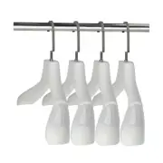 20 Pck Plastic Extra Wide Suit Coat Hangers Notched Shoulders Swivel Hooks White