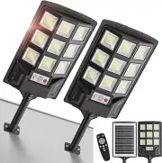 Solar Street Lights Outdoor Waterproof, 1500W LED Dusk to Dawn Solar Light, 6500