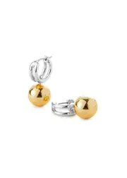 Jenny Bird Lyra Silver and Gold-dipped Hoop Earrings ONE SIZE