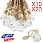 10/20X Car Air Freshener Diffuser Empty Glass Bottle Hanging Perfume Ornament AU