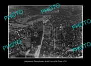 OLD LARGE HISTORIC PHOTO JENKINTOWN PENNSYLVANIA, AERIAL VIEW OF TOWN c1941