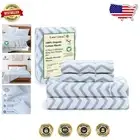 Luxurious 4-Piece California King Organic Cotton Sheets - Percale Weave Comfort