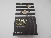 Dabney Lee Bluetooth Wireless Stereo Earphones With In-Line Mic Gold/Black New