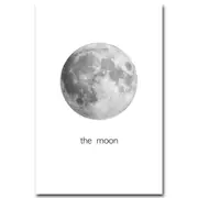 Abstract Black&White Moon Canvas Paintings Print Home Room Wall Picture Art Decor