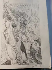 She Hulk Vs. Red She Hulk Drawing By Jeff Ewing
