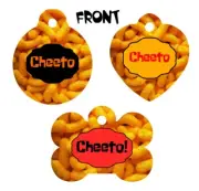 Pet ID Tag CHEETOS Personalized Custom Double Sided Pet Tag w/name & number