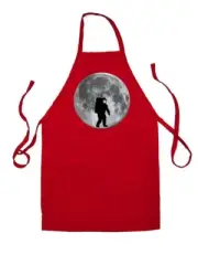Astronaut On The Moon - Unisex Kids Apron - Space Galaxy Universe Planet