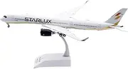 Pre-Built Model Aircraft 32CM 1/200 Scale Finished Aircraft Die-cast Model for Airbus A350-900 B-58502 Alloy Airplane for Aviation Fans Miniature Airplane Model(Flap)
