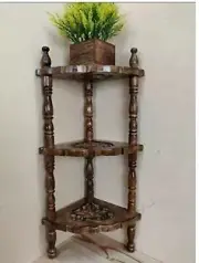 Handmade Corner Shelf Living Room Wooden Corner Stand Corner Shelf Bedroom