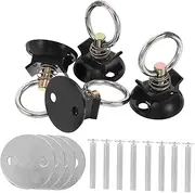Fixed Ring Hook Pull Ring 4pcs Tie Down Anchor Kit Cooler Tie Down Track Mount Tie Down Eyelet for Utility Bed Accessories