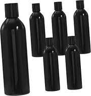 HEATSHAKING 6Pcs Portable Travel Bottles Press Type Lid Cosmetic Containers for Shampoo and Lotion Refillable Empty Bottles for Travel and Outdoor Use Black