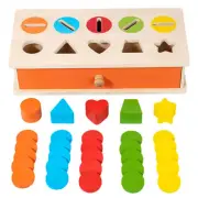 Wooden Color Sorting Toys Shape and Color Sorting Sensory Toy Natural judicious