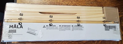 IKEA MALA Pine Wood Tabletop Paper Roll Holder Arts Crafts Pens Paint 17.75" NEW